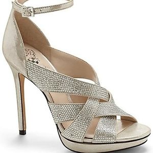 Vince Camuto Grimes Ankle-Strap Dress Sandals, Earl Grey Size 7.5 NWOT